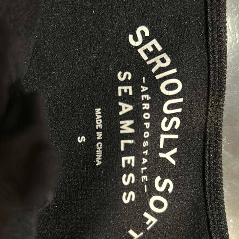Aeropostale black crop top sweater size small with buttons in the front